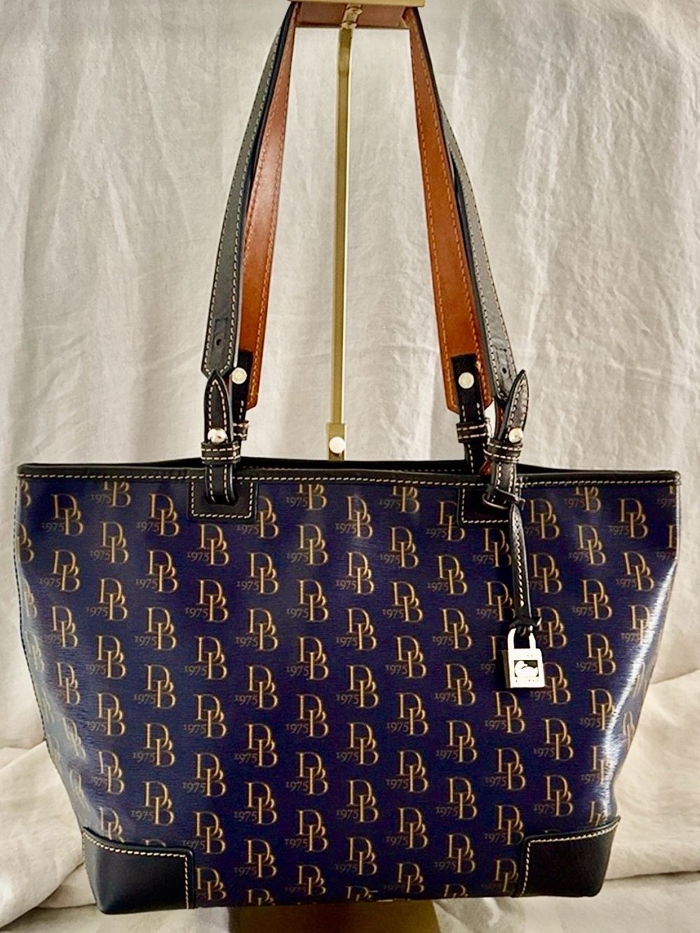 Dooney & Bourke 1975 Signature Monogram Canvas Coated Tote
